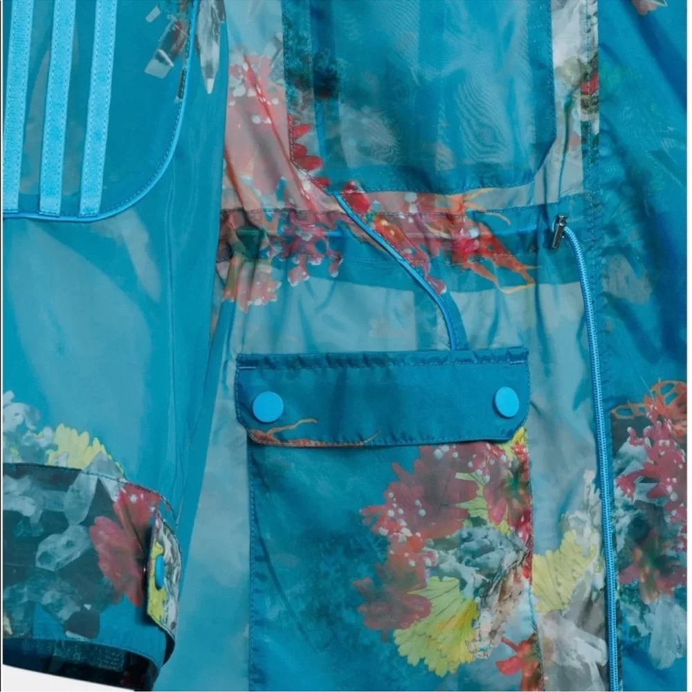 adidas Originals × IVY PARK printed coat in blue XL